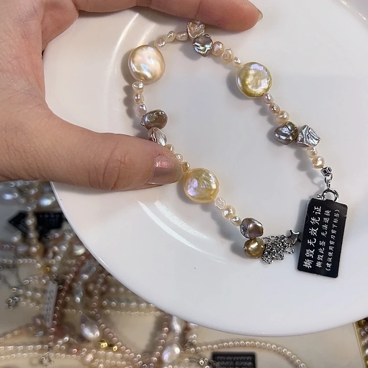 未镶嵌淡水珍珠耳饰小*星