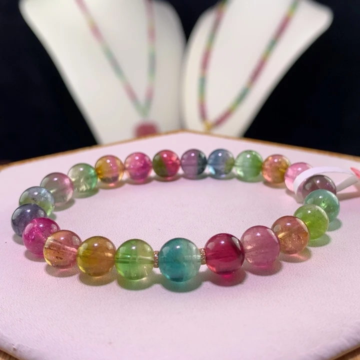 双色碧玺手链未镶嵌