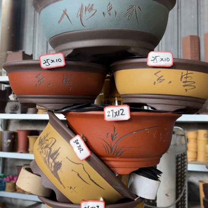 紫砂花盆100-6。