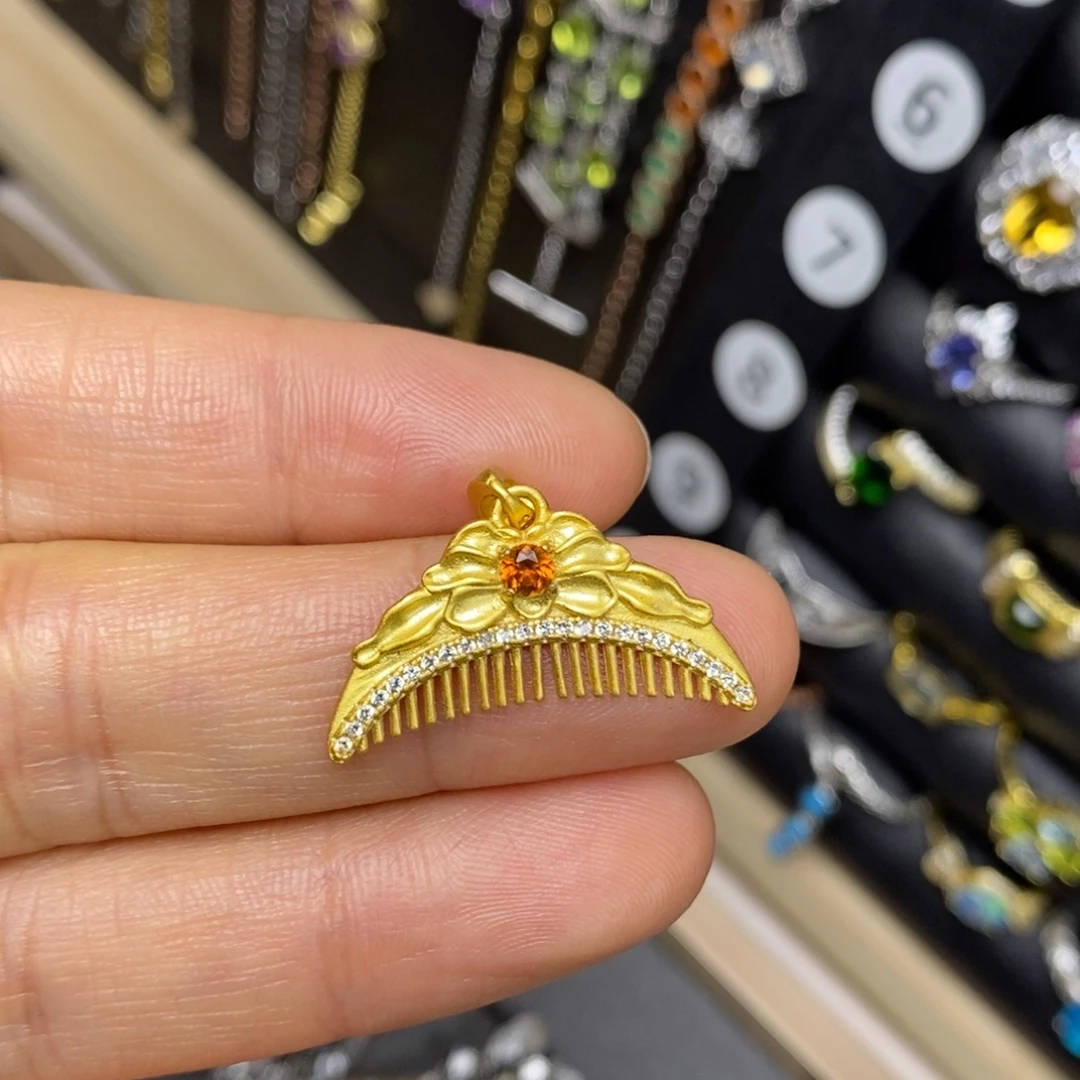 石榴石（芬达石）颈饰银S925镶嵌