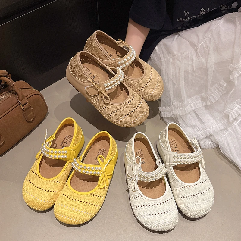 包后跟5CM透气小珍珠~~内增高勃肯鞋女百搭夏季网面懒人鞋玛丽珍