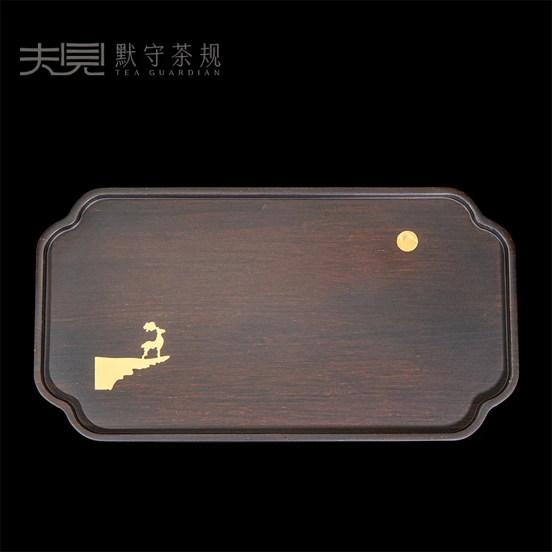 黑色艺术茶盘