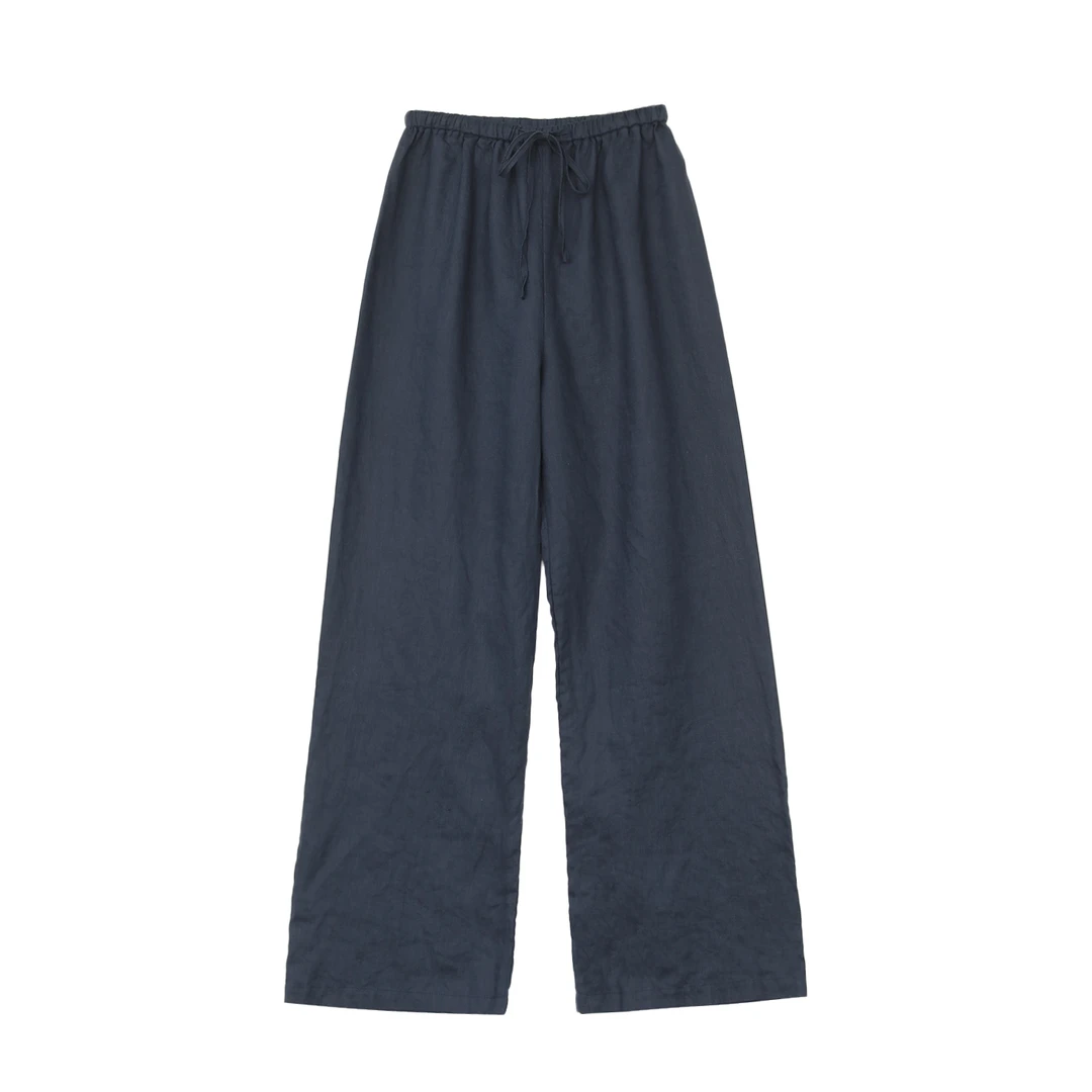 【VOG】裤长99-101 100%亚麻夏季清爽百搭通勤日常休闲长裤 M2519