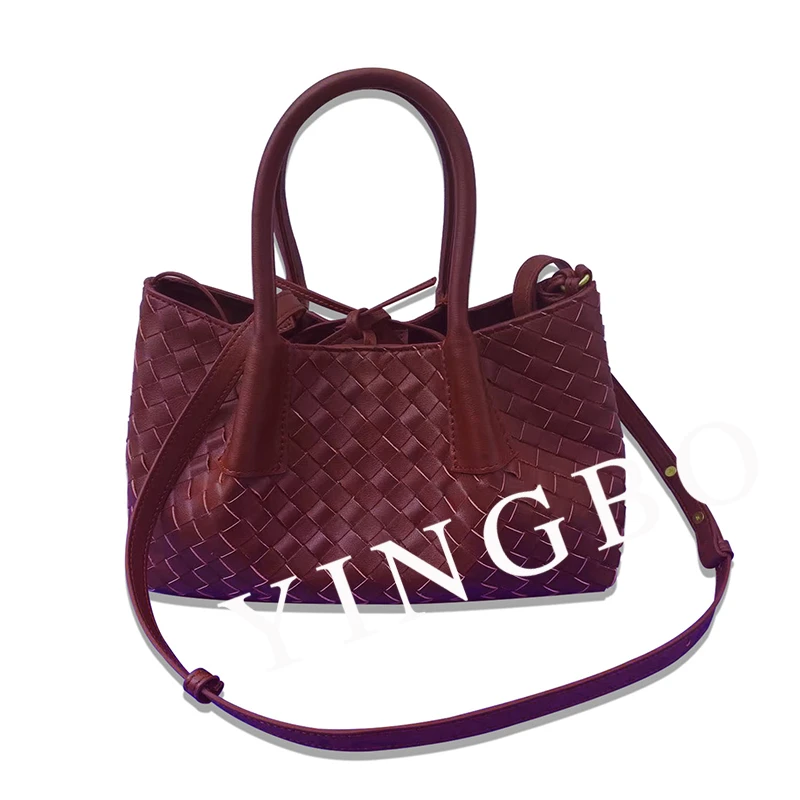 【英柏甄选】J-6448-酒红 然与纯小众设计感时尚单肩包百搭女包