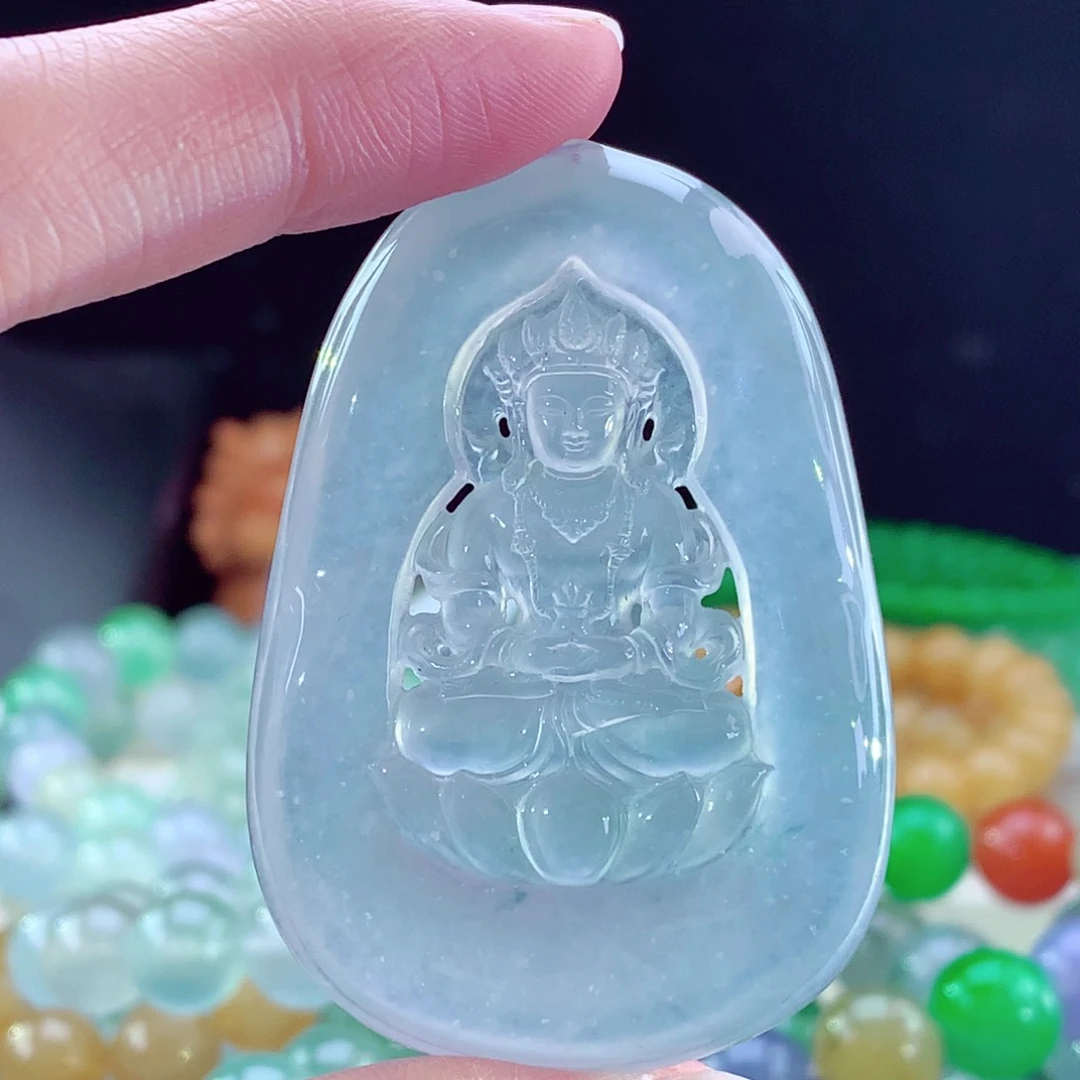 翡翠手链未镶嵌度母菩萨