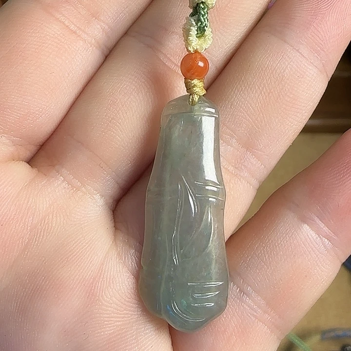 翡翠未镶嵌挂件翡翠竹节