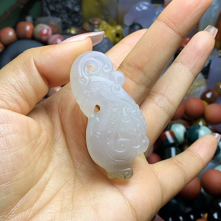 硅化玉未镶嵌吊坠(不含链)