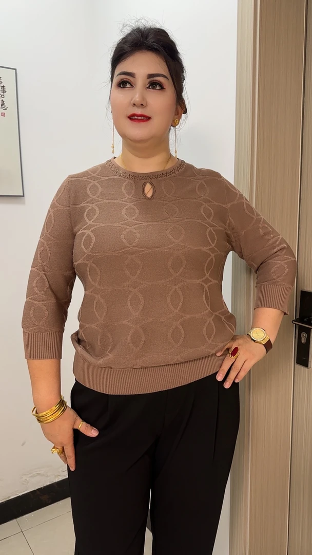福利款上衣长袖针织时尚休闲百搭女士