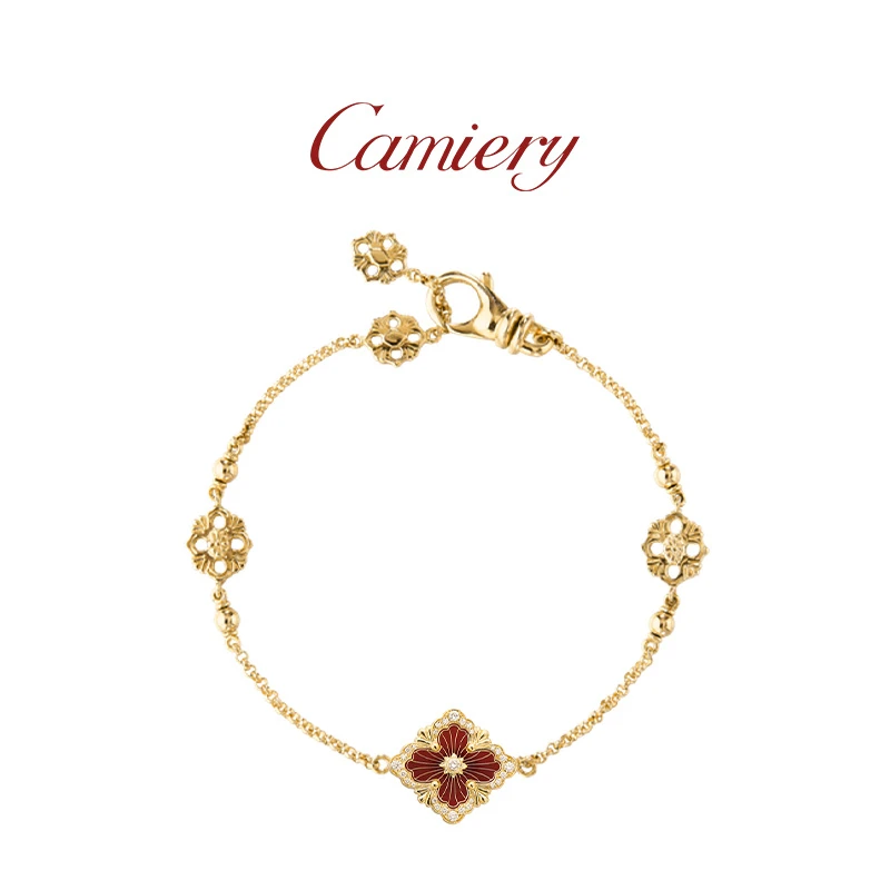 CAMIERY 时尚轻奢拉丝四叶花手链精致百搭ZYN