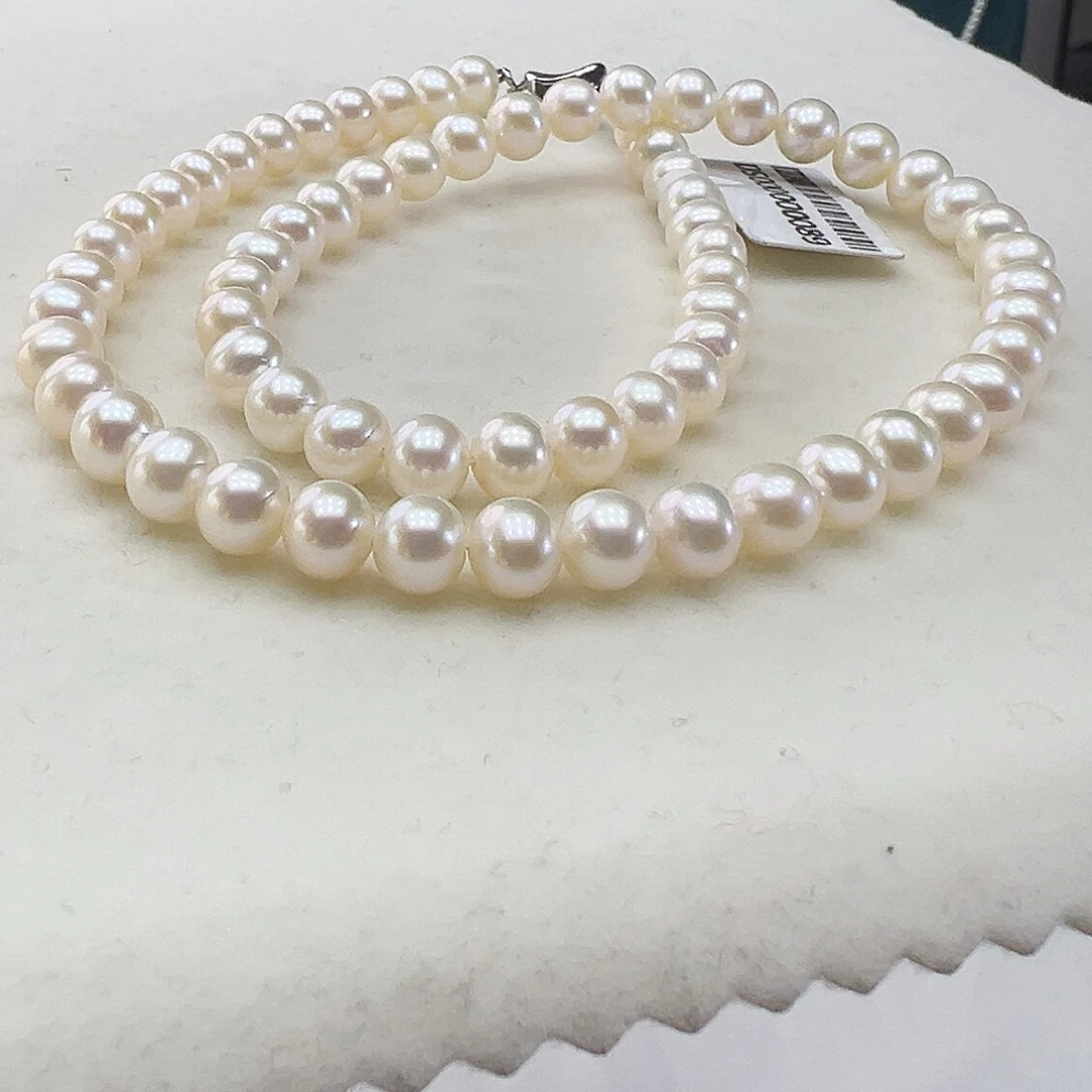 银S925镶嵌淡水珍珠颈饰➕6.7高品极光炫彩