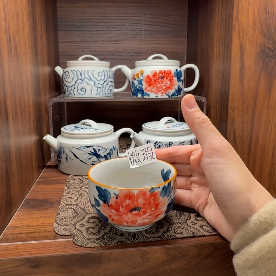 釉下彩纯手绘微瑕