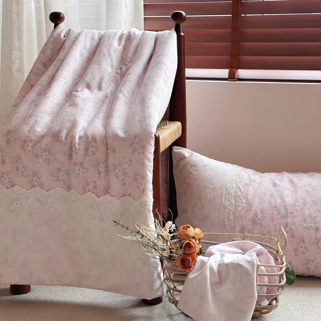 「杏芙里」婴儿纱夏凉被可机洗夏被空调被碎花薄款被子