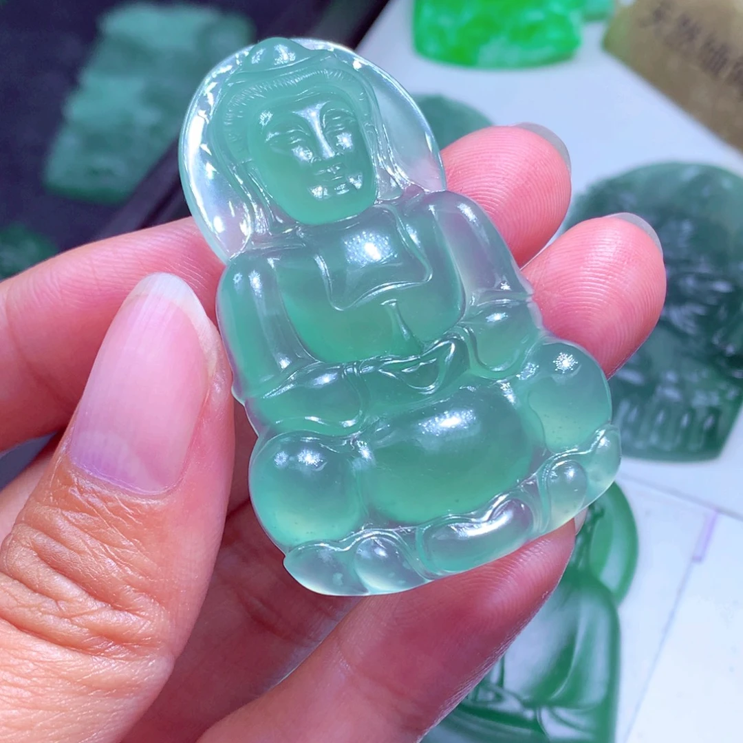 江***在定制翡翠未镶嵌天然