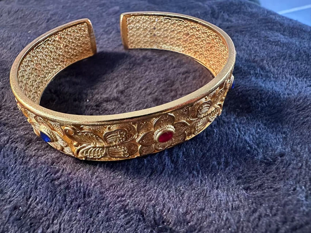 999金宽版开口豪镶手镯