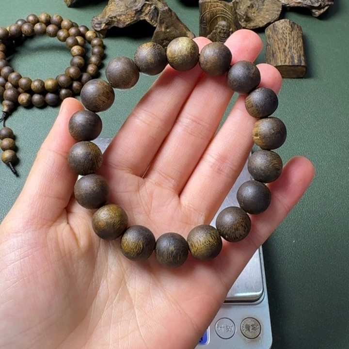 沉香手串海南黑棋树心油老料13克