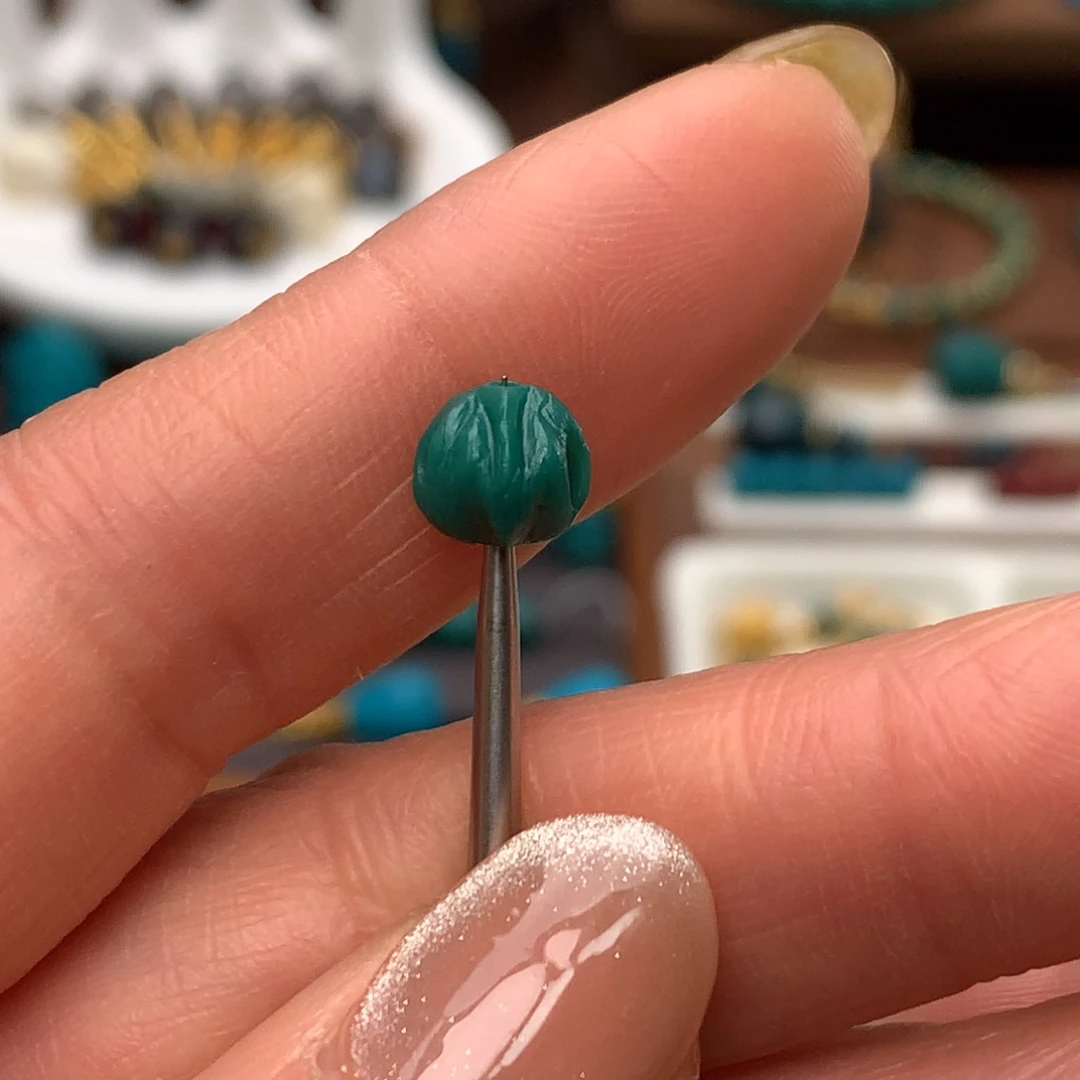 绿松石未镶嵌配饰直径7.5mm
