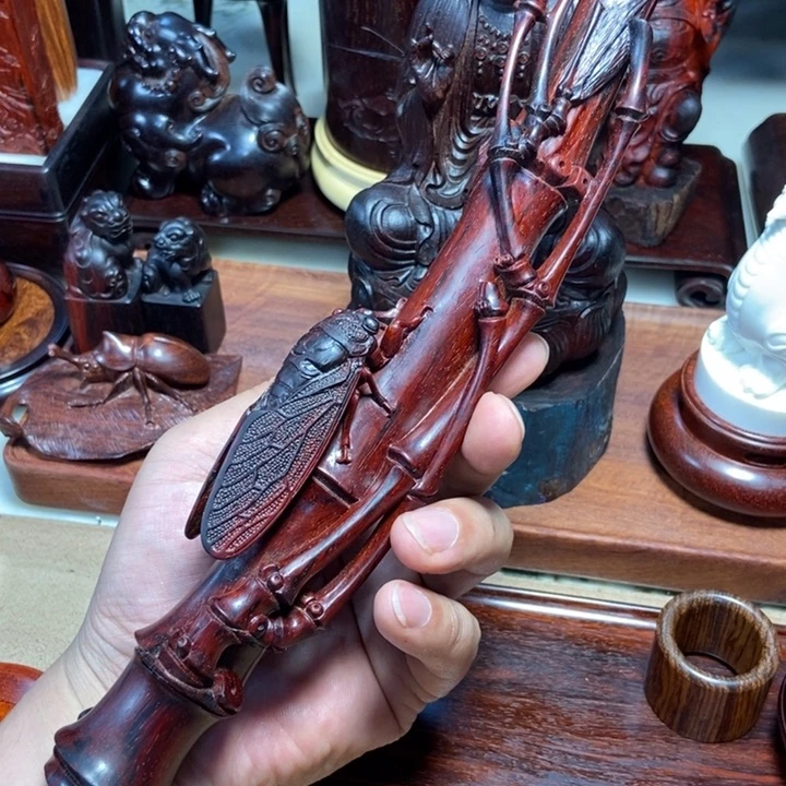 檀香紫檀（小叶紫檀）知足摆件