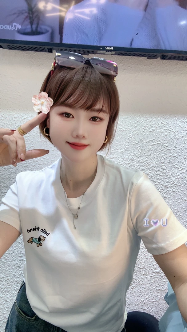 (柳子)133新款inst恤小众女修身韩纯棉百搭上衣潮短款休闲夏季