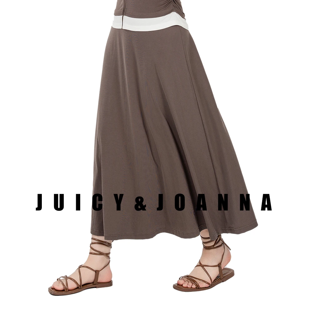 JUICY&JOANNA/橘子樱桃高腰针织大摆伞裙