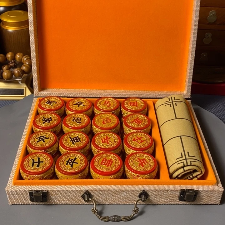 金丝楠金丝楠木九龙像棋4.8