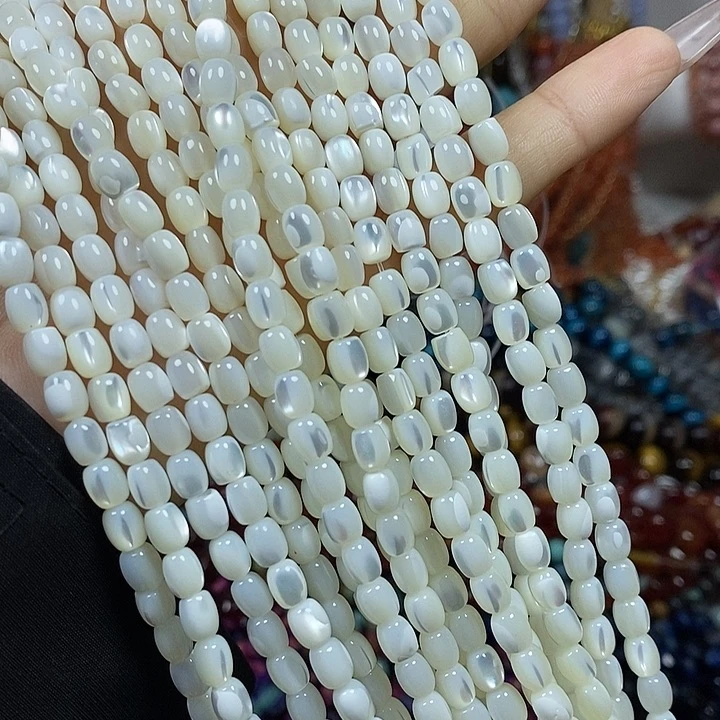 玛瑙/玉髓未镶嵌珠宝半成品天然贝贝卡5mm一条