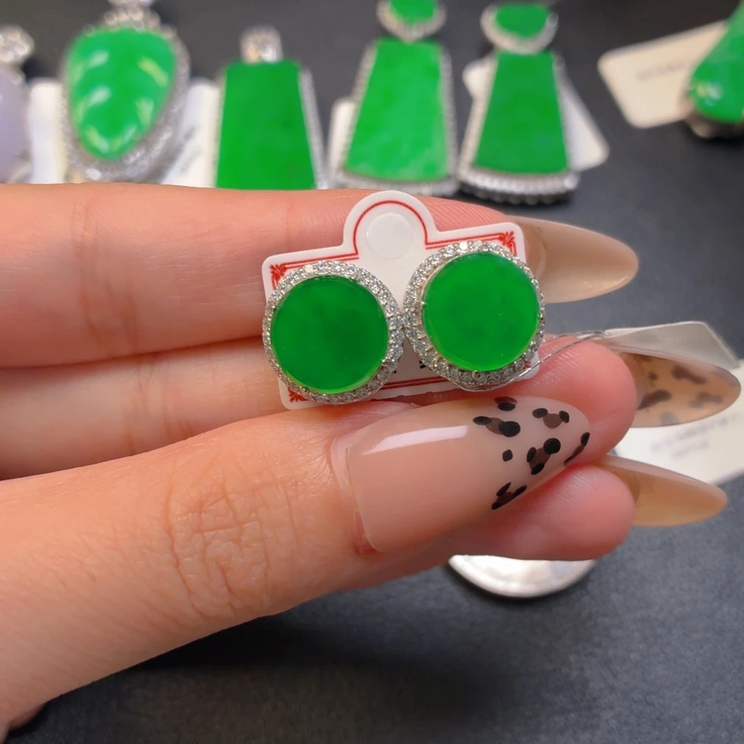 翡翠银S925镶嵌颈饰