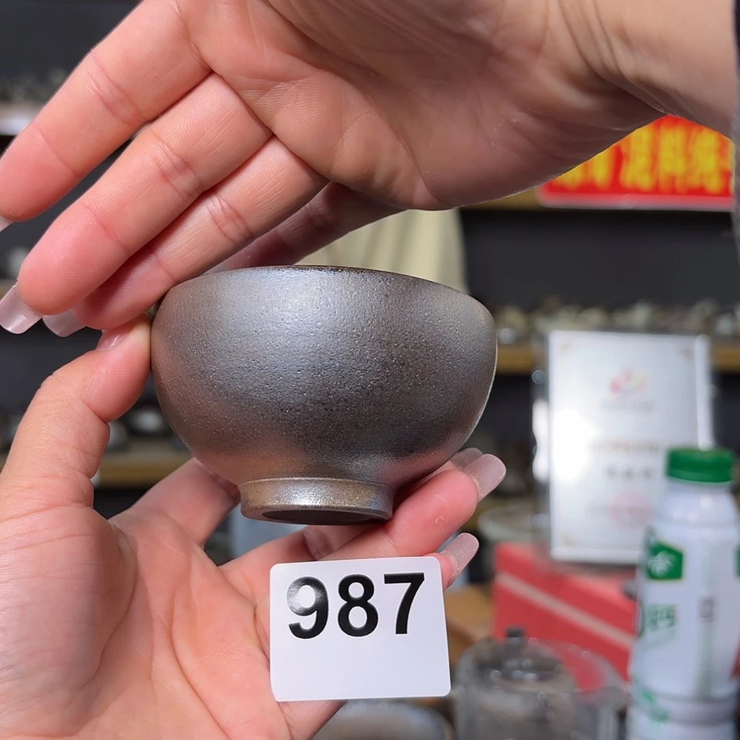 杯坭兴陶柴烧全手工原矿泥料杯