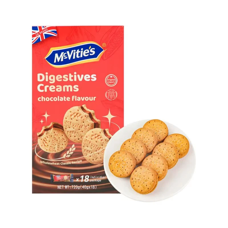 麦维他Mcvities进口巧克力味夹心消化饼干720克（40克*18）正品代购