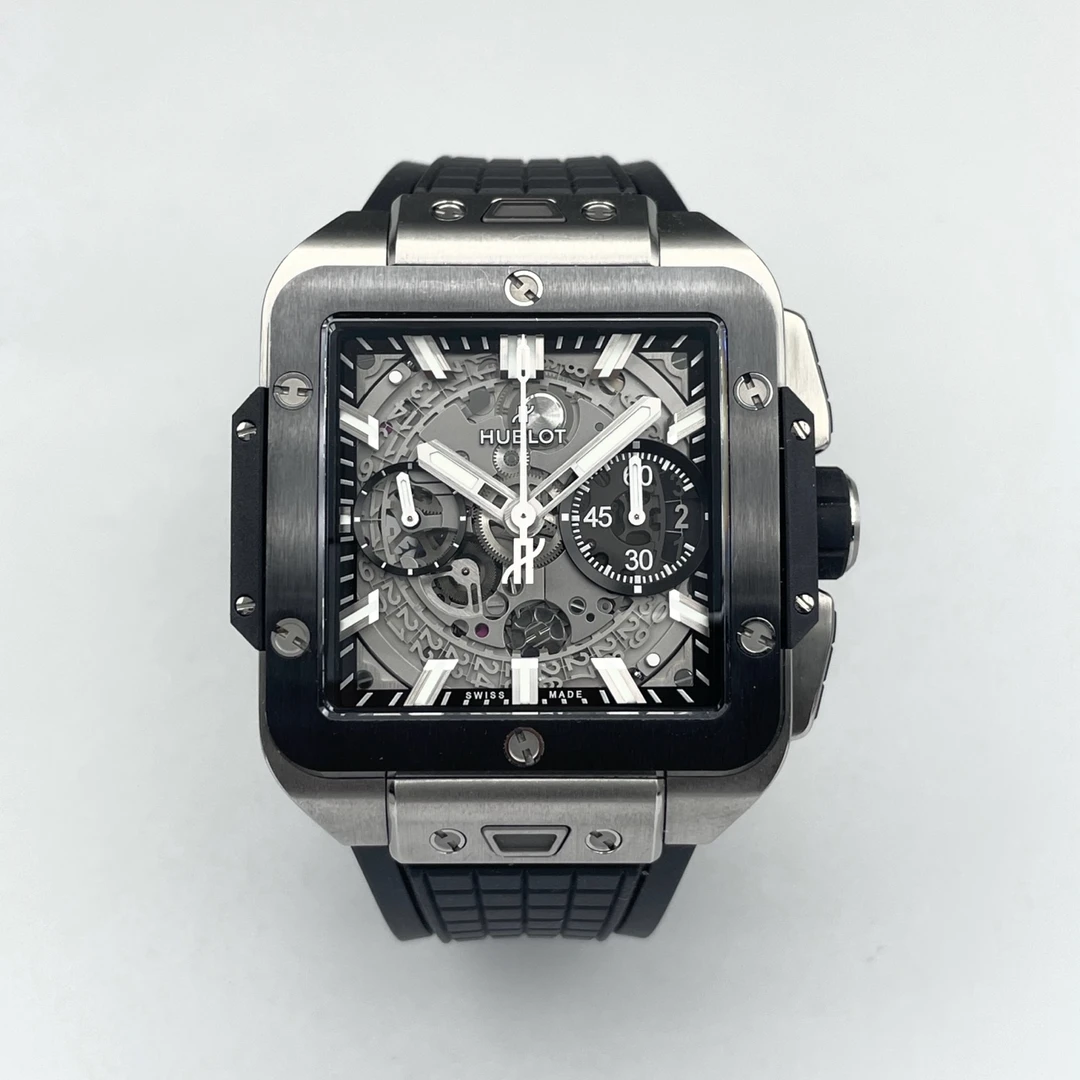 95新 Hublot/宇舶表 方形大爆炸821/24年/自动机械计时