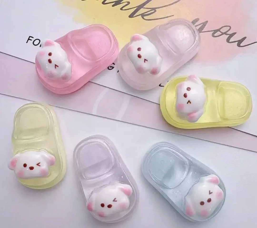 【许愿+对对碰】可爱呆萌小拖鞋夜光卡通DIY树脂摆件