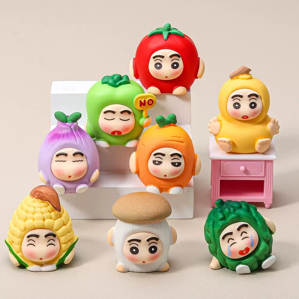 【小新系列萌粒 海洋小新 蔬菜小新】磨砂手感漆 潮玩摆件