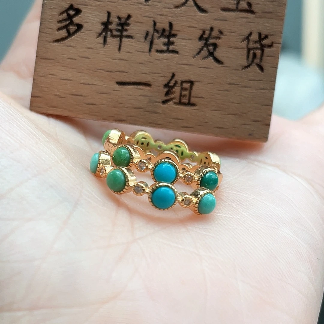 银S925镶嵌绿松石耳饰