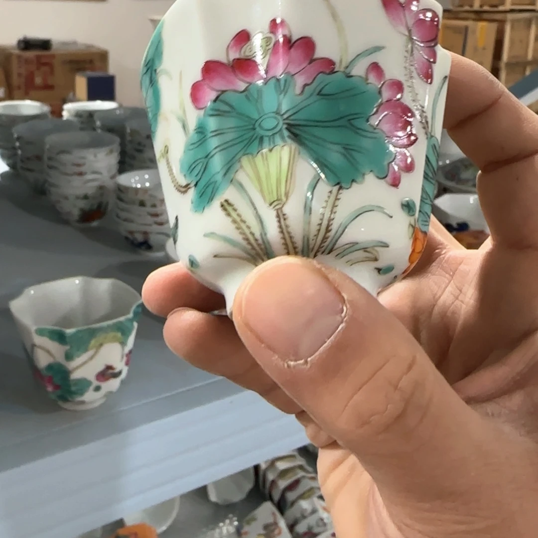 瓷片摆件手绘瓷器全部处理