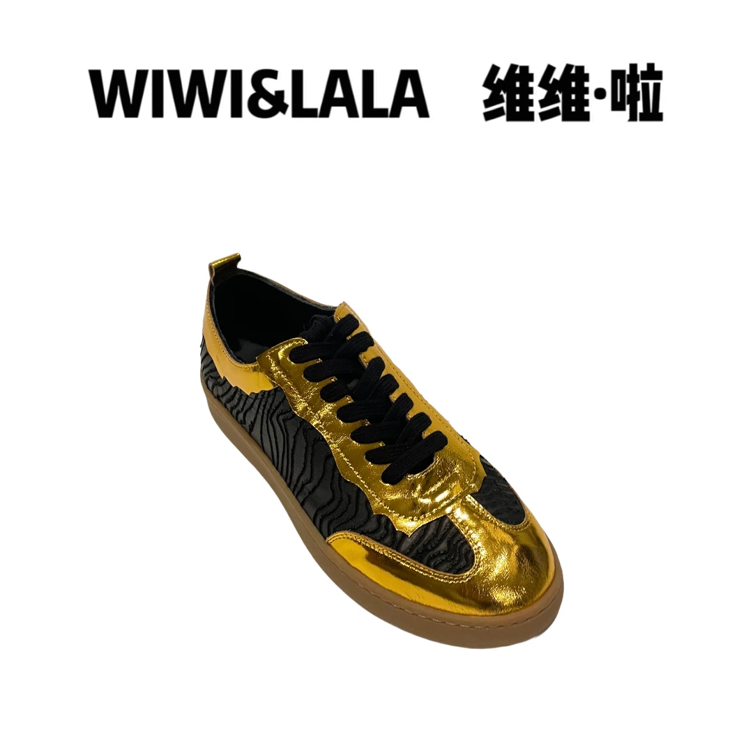 【维维啦】25春款黑金刀割牛皮德训鞋29-7休闲运动百搭