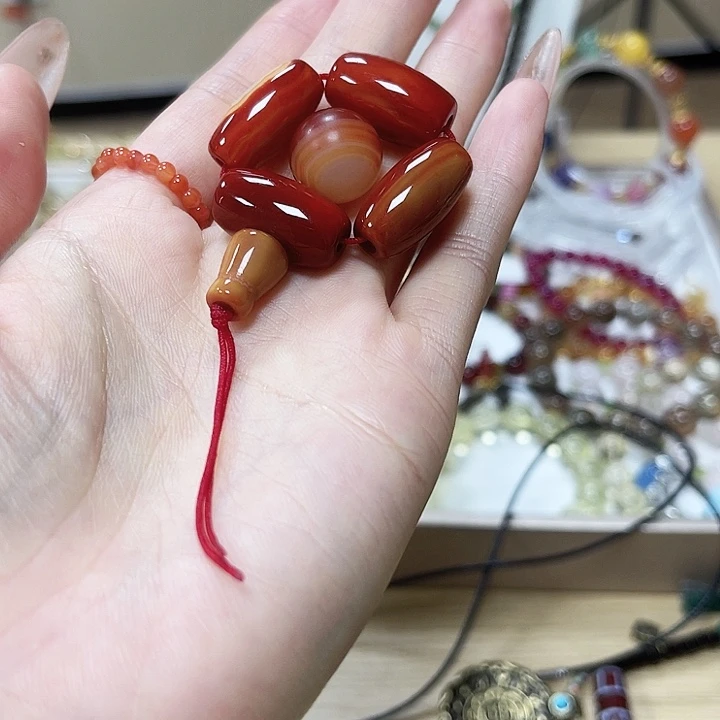 石英石纯铜红缠丝一套