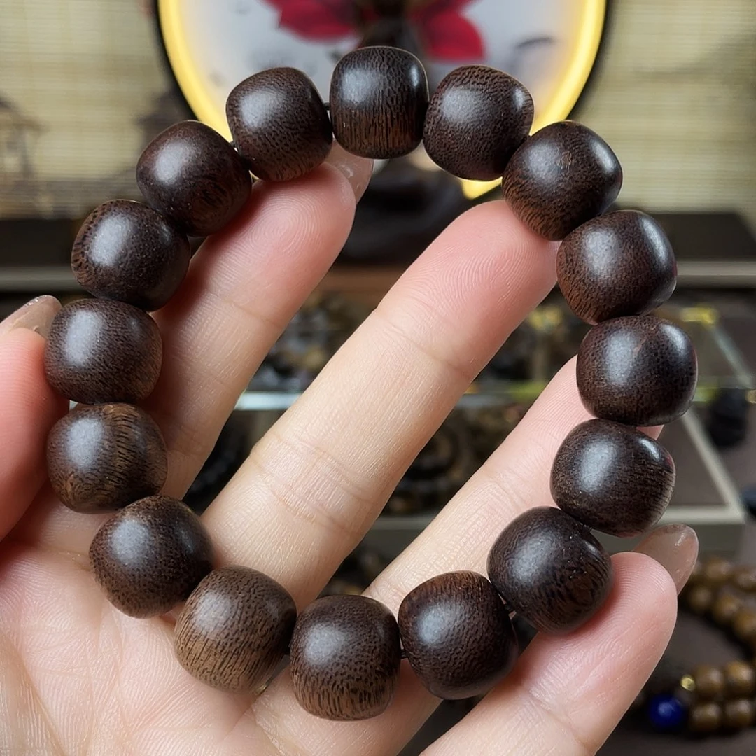 手串沉香越南富生红土老料瘤疤1.3×1.4