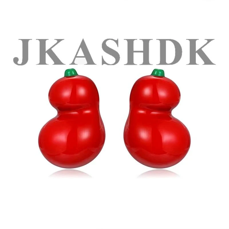 JKASHDK 铜合金耳饰 葫芦耳钉