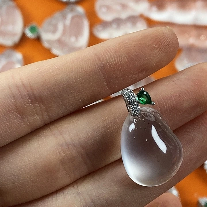 石英质玉银S925镶嵌颈饰