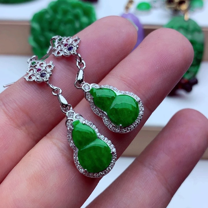 翡翠未镶嵌耳饰耳饰