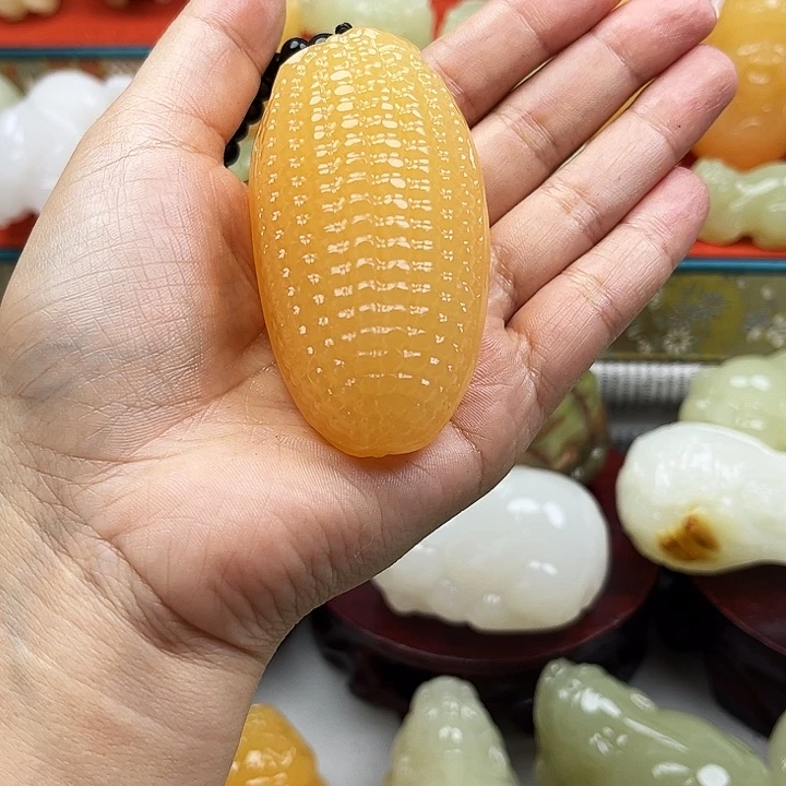 江***娇石材玉米手吧摆件