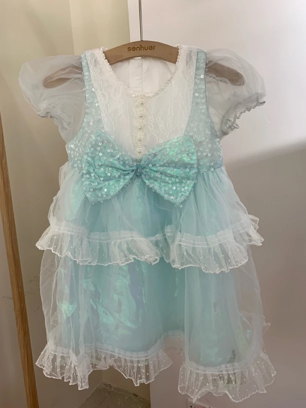 女裙子卡通动漫童装senhuer蓬蓬裙洋气B类春季夏装连衣裙