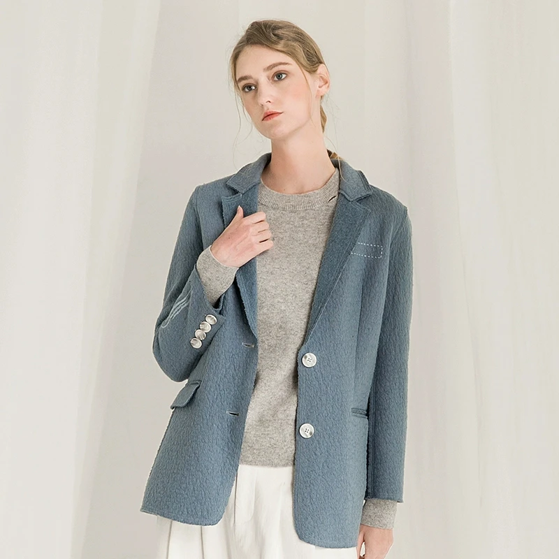 famecoco范可儿气质小西装女秋冬季时尚呢子F218AW002