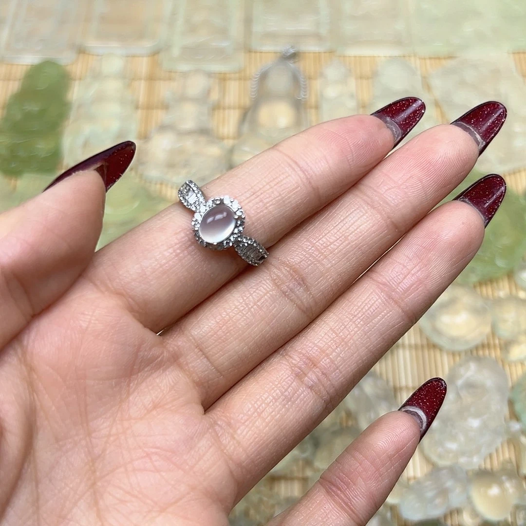 蛇纹石玉戒指未镶嵌南**弦