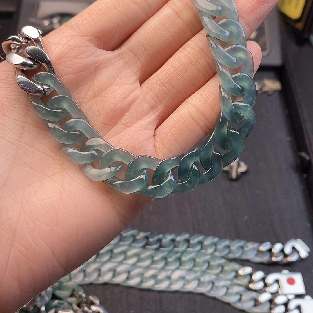 钉***1翡翠未镶嵌手链翡翠手链