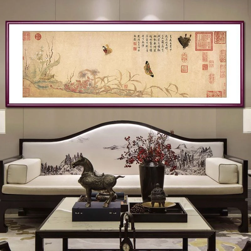 【亏本宠粉勾边练手】写生蛱蝶图十字绣客厅装饰画花鸟画卧室书27