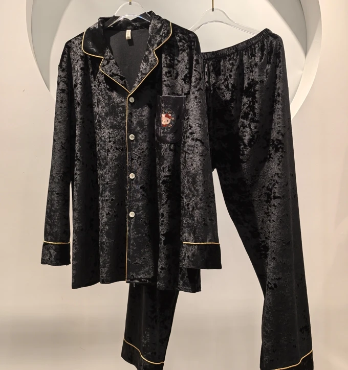 【KT猫】金钻绒睡衣软丝男女同款网红家居服套装情侣可外穿