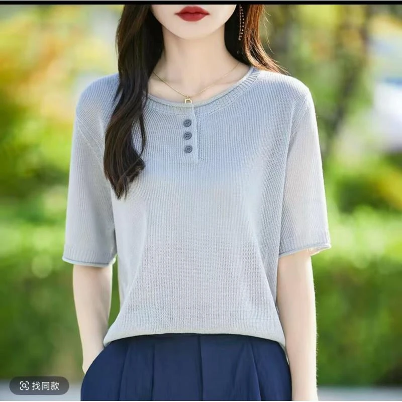 【赠运费补贴】卷边短袖显瘦百搭时尚百搭夏季新款129