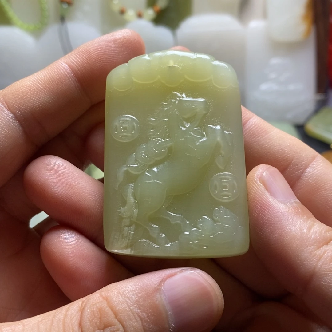 定****方解玉石牌子款大号马牌大