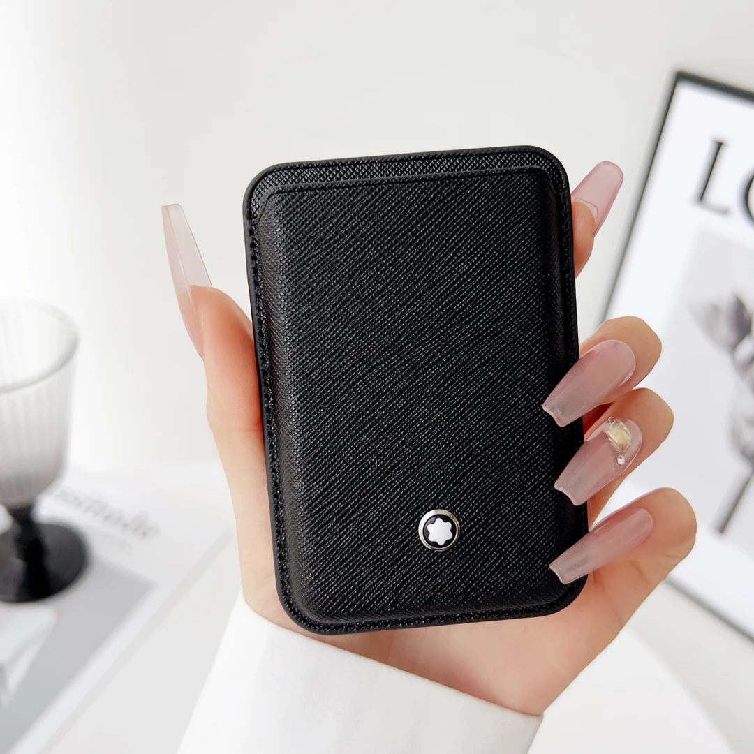 MagSafe磁吸零钱卡包卡夹皮万宝星星龙标证件包简约个性磁吸卡包