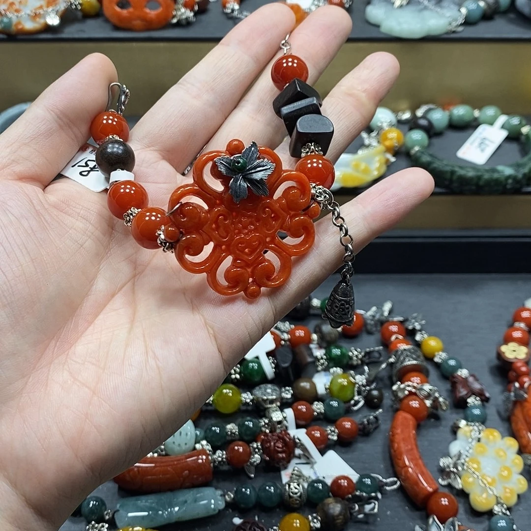 金***豆翡翠未镶嵌手链手链